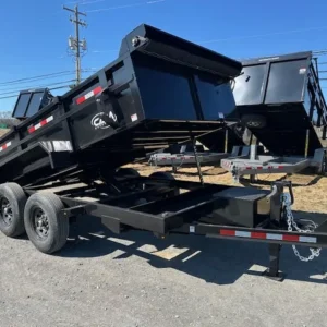 CAM Superline 7x12 HD Low Profile Dump Trailer w/ Scissor Lift (14K GVWR)