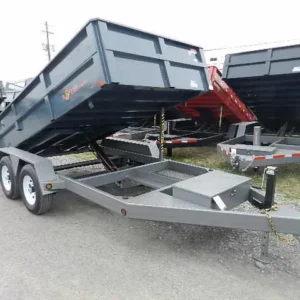 BWISE 6x12 Low Profile Dump Trailer w/ Combo Gate & Ramps (9,990 GVWR)