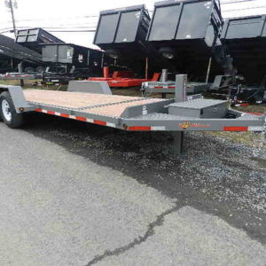 BWise 7 x 22 Low Profile Split Tilt Equipment Trailer