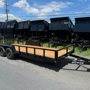 BWise 7 x 20 Low Profile Equipment Trailer Landscape Ramp