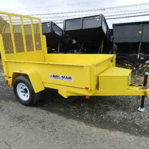 BWISE 5x8 Low Profile Dump Trailer w/ Landscape Gate (7K GVWR)