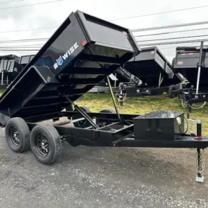 BWISE 5x10 Low Profile Dump Trailer w/ Spreader Gate (7K GVWR)