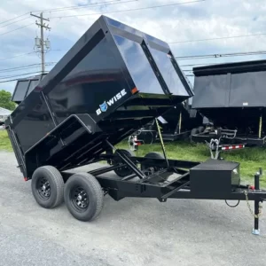 BWISE 6x10 High Side Dump Trailer w/ Slide Out Ramps (9,990 GVWR)