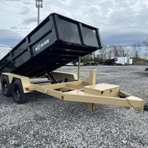 BWISE 6x12 Low Profile Dump Trailer w/ Hydraulic Jack (9,990 GVWR)