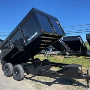 BWISE 6x12 High Side Dump Trailer w/ Slide Out Ramps (9,990 GVWR)