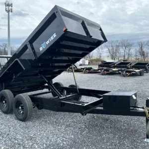 BWISE 6x12 Dump Trailer w/ Landscape Ramp Gate (7K GVWR)