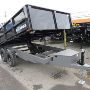 BWISE 7x12 Deck Over Dump Trailer w/ Fold Down Sides (9,990 GVWR)