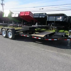BWise 7 x 22 Low Profile Split Tilt Equipment Trailer