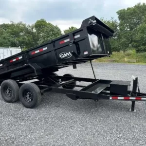 CAM Superline 7x14 HD Low Profile Dump Trailer w/ Scissor Lift (14K GVWR)