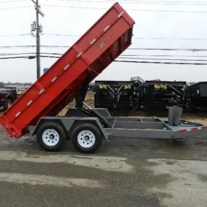 BWISE 7x14 Low Profile Dump Trailer w/ Ramps (15.4K GVWR)